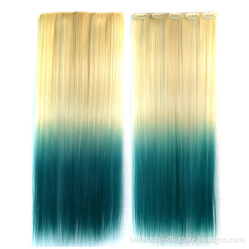 Hot sell cheap long straight ponytail hair extension synthetic hair extensions clip inbest hair extensions 2019